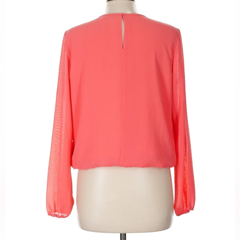 Tommy Hilfiger Coral Long Sleeve Blouse Women's Top size M - Picture 2 of 5